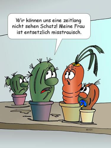 Cartoon: Nachwuchs (medium) by wista tagged fremdgehen,liebe,betrug,betrügen,kinder,kind,frau,mann,geliebte,kaktus,möhren,karotte,nachwuchs,topf,töpfe,blumentopf,kakteen,blumen,blumenbank,fenster,fensterbank,topfpflanzen