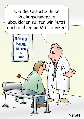 Cartoon: Rückenschmerzen (medium) by wista tagged arzt,ärzte,orthopäde,orthopädie,rücken,rückenschmerzen,schmerzen,bandscheiben,bandscheibenvorfall,mrt,magnetresonanztomographie,ct,tomographie,magnet,resonanz,therapie,diagnose,ursache,differentialdiagnose,spezialist,spezialisten,klinik,uniklinik,praxis,facharzt,nerv,nerven,eingeklemmt,arzt,ärzte,orthopäde,orthopädie,rücken,rückenschmerzen,schmerzen,bandscheiben,bandscheibenvorfall,mrt,magnetresonanztomographie,ct,tomographie,magnet,resonanz,therapie,diagnose,ursache,differentialdiagnose,spezialist,spezialisten,klinik,uniklinik,praxis,facharzt,nerv,nerven,eingeklemmt