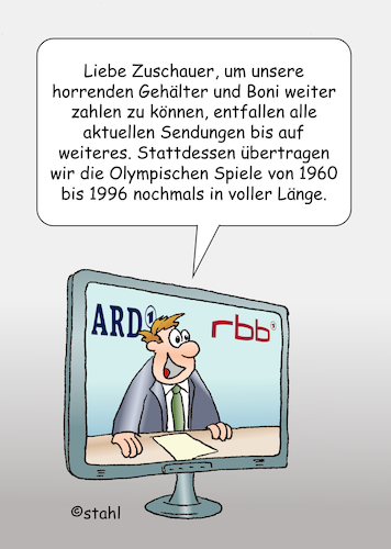 Cartoon: Rundfunkgebühren rbb (medium) by wista tagged ard,rbb,rundfunk,fernsehen,erstes,rundfunkanstalten,gehalt,gehälter,boni,sondervergütungen,schlesinger,moderatorin,intendant,berlin,brandenburg,personalpolitik,vorsitzende,aufsichtsrat,verschwendung,rundfunkgebühren,kontrolle,euro,rundfunkrat,ard,rbb,rundfunk,fernsehen,erstes,rundfunkanstalten,gehalt,gehälter,boni,sondervergütungen,schlesinger,moderatorin,intendant,berlin,brandenburg,personalpolitik,vorsitzende,aufsichtsrat,verschwendung,rundfunkgebühren,kontrolle,euro,rundfunkrat