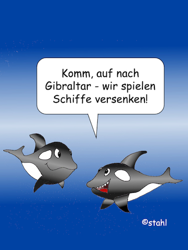 Cartoon: Schiffe versenken (medium) by wista tagged orca,orcas,schwertwal,killerwal,gibraltar,schiff,segelschiff,angriff,versenken,attacke,straße,ruder,rammen,spanien,mittelmeer,fischer,jachten,fischerboote,boote,white,gladis,trauma,spiel,orca,orcas,schwertwal,killerwal,gibraltar,schiff,segelschiff,angriff,versenken,attacke,straße,ruder,rammen,spanien,mittelmeer,fischer,jachten,fischerboote,boote,white,gladis,trauma,spiel