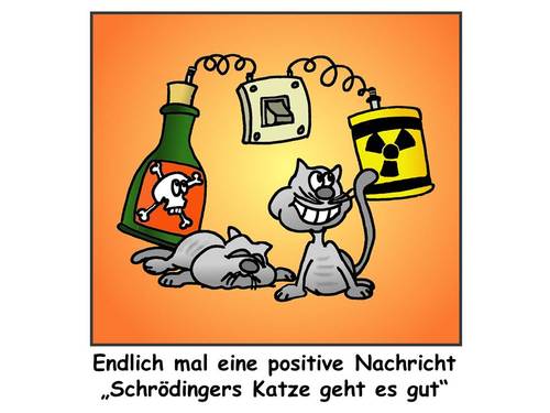 Cartoon: Schrödingers Katze (medium) by wista tagged schrödinger,schrödingers,schroedinger,katze,wissenschaft,tot,lebendig,tod,leben,paradox,paradoxon