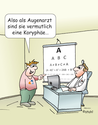 Cartoon: Sehtest (medium) by wista tagged math2022,mathematik,binomische,formeln,augenarzt,arzt,mathematiker,sehtest,brille,rechnen,math2022,mathematik,binomische,formeln,augenarzt,arzt,mathematiker,sehtest,brille,rechnen