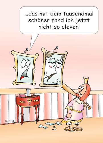 Cartoon: Spieglein an der Wand (medium) by wista tagged märchen,schneewittchen,sieben,zwerge,spiegel,spieglein,wand,königin,tausendmal,schöner,schönheit,gebrüder,grimm,prinz,schwiegermutter,böse,hexe,märchenprinz,prinzessin,volksmärchen,haare,schwarz,ebenholz,scherben,glück