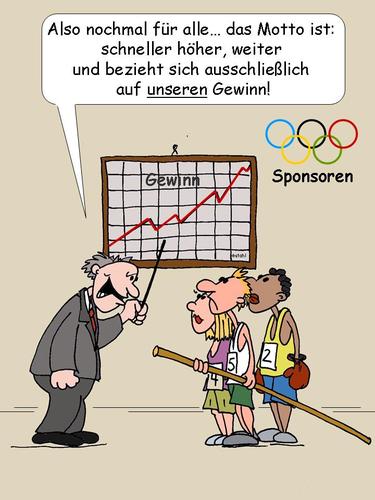 Cartoon: Sponsoren Olymp (medium) by wista tagged olympia,2012,london,sponsoren,sponsor,sponsoring,sport,sportler,kommerz,gewinn,kommerzialisierung,commerz,höchstleistung