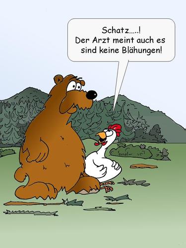 Cartoon: Überraschung (medium) by wista tagged bär,huhn,nachwuchs,überraschung,ei,nachricht