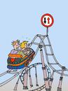 Cartoon: Achterbahn (small) by wista tagged achterbahn,rollercoaster,gegenverkehr,geisterfahrer,vorsicht,verkehrsschild,verkehrsschilder,vorfahrt,gewähren,kirmes,kirchweih,fest,schützenfest,fahrgeschäft,autoverkehr,gegefahrbahn,einbahn,einbahnstrasse,looping