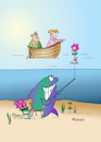 Cartoon: Anglerfisch (small) by wista tagged anglerfisch,angler,angeln,fisch,fischen,fischer,hobby,see,meer,urlaub,essen,trinken,fischrezepte,boot,ruderboot,beute,locken,anlocken,haken,wurm,köder,blume,blumen