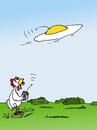 Cartoon: Huhn und Ei (small) by wista tagged huhn,ei,mit,dem,essen,spielen,flugzeug,fernsteuerung,ferngesteuert,spiegelei