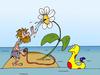 Cartoon: Insel (small) by wista tagged insel,inselwitz,inselwitze,ginger,kalaschnikow,blume,blumen,pflanzen,wasser,nass,nasspritzen,einsiedler,einsam