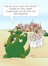 Cartoon: Märchendrache (small) by wista tagged drache,drachen,märchen,jungfrau,jungfrauen,opfer,prinz,vegetarier,veggi,veganer,vegan,vegetarisch,fleisch,essen,trinken,rezepte,stadt,könig