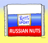 Cartoon: Ritter Sport Neue Sorte (small) by wista tagged ritter,sport,russian,nuts,export,boykott,sanktionen,ukraine,krieg,putin,tod,verbrechen,kinder,schokolade,verantowrtung,geschäft,verdienen,konsum,profit