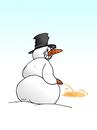 Cartoon: Schneemann (small) by wista tagged schneemann,schnee,loch,pinkeln,möhre,winter,weiss