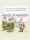 Cartoon: Schnitzeljagd (small) by wista tagged schnitzel,jäger,jagd,jägerschnitzel,schnitzeljagd,essen,trinken,restaurant,ristorante,kochen,küche,ober,menu,gaststätte,kellner,wein,dumme,sprüche