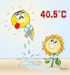 Cartoon: Sommerhitze (small) by wista tagged sommer,hitze,sonne,temperatur,rekord,temperaturrekord,grad,celsius,blumen,pflanzen,bäume,natur,trocken,eis,essen,boden,acker,garten,schlauch,wasser,wässeren,gießen