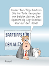 Cartoon: Spartipp (small) by wista tagged sparen,alltag,spartipp,spartipps,toilettenpapier,geld,einsparen,geiz,verbraucher,rabatt,sonderangebote,finanzen,einkommen,haushalt,haushaltsgeld,einkauf,einkaufen,supermark,discount,discounter