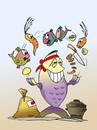 Cartoon: sushi (small) by wista tagged sushi,koch,sushikoch,messer,sushimesser,fisch,möhre,japan,reis,kochen