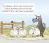 Cartoon: Wenn Schafe heiraten (small) by wista tagged heirat,heiraten,schafe,wolf,wölfe,schafspelz,essen,trinken,fete,feier,hochzeitsfeier,liebe,hunger,durst,freunde,bekannte,verwandte,verwandtschaft,kneipe,lokal,gaststätte,restaurant,einladung,einladen,liste,geschenk,geschenke,weihnachten,ring,ringe