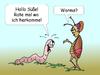 Cartoon: Worms (small) by wista tagged worms,stadt,wurm,würmer,herkunft,herkommen,ursprung,kakerlake,kakerlaken,blöde,frage,anmache,anmachen,sprüche,antwort