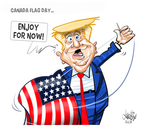 Cartoon: Donald Trump (medium) by Mario Lacroix tagged trump,canada