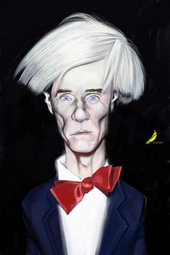 Cartoon: Andy Warhol (medium) by Ausgezeichnet tagged caricature,karikatur,andy,warhol,andrej,warhola,pop,art,banana,velvet,underground