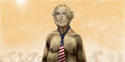 Cartoon: Bernard Madoff (medium) by Ausgezeichnet tagged bernie,bernard,madoff,caricature,karikature,portrait,money,finance,crisis,desaster,hedge,fonds,superrich,con