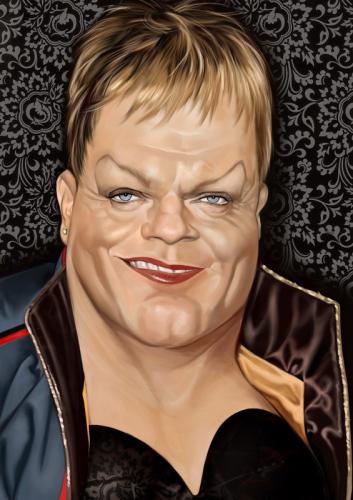 Cartoon: Eddie Izzard (medium) by Ausgezeichnet tagged eddie,izzard,caricature,karikatur,stand,up,comedy,comedian,hilarious,heavy,make,false,boobs,transvestite,dressed,to,kill