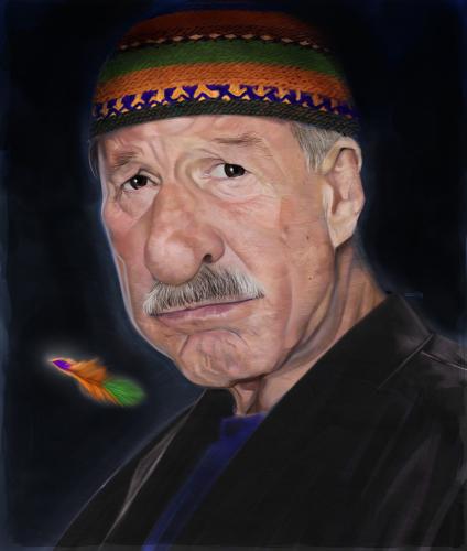 Cartoon: Joe Zawinul (medium) by Ausgezeichnet tagged joe,zawinul,caricature,portrait,jazz,music,birdland,weather,report