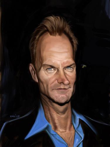 Cartoon: STING aka Gordon Matthew Sumner (medium) by Ausgezeichnet tagged sting,gordon,matthew,sumner,famous,musician,caricature,karikatur,celebrity,bass,player,vegan,every,breath,you,take