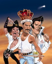 Cartoon: Heilige drei Könige. (small) by Ausgezeichnet tagged michael,jackson,freddie,mercury,elvis,king,of,pop,rock,music,caricature,karikatur