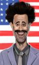 Cartoon: Sacha Baron Cohen (small) by Ausgezeichnet tagged caricature,karikatur,portrait,like,kazakstan,horse,urin,prostitute,