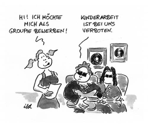 Cartoon: Groupie (medium) by achecht tagged groupie,fan,band,gruppe,rock,star,rockstar,mädchen,bewerbung,kinderarbeit,kind,backstage,bewerben,groupie,fan,band,gruppe,rock star,mädchen,kinderarbeit,kind,backstage,bewerben,bewerbungsgespräch,job,arbeit,beruf,musik,musiker,popstars,superstars,stars,jugend,jugendliche,pubertät,rock,star