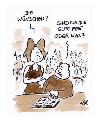 Cartoon: Gute Fee (medium) by achecht tagged gute,fee,fabelwesen,bestellung,bestellen,restaurant,cafe,kneipe,wünschen,wunsch,bewirtung,bedienung,wirtschaft,menü,karte,fee,zauber,magie,wunsch,wünschen,bar,kneipe,tresenkraft,ober,kellnerin,kellner,cafe,bestellung,restaurant,bestellen,menü,gast,bedienung,wirtschaft,gastronomie,bewirtung,wirt