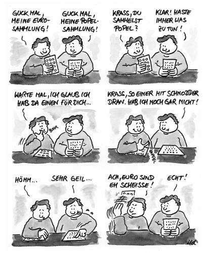 Cartoon: Popelsammlung (medium) by achecht tagged euro,sammlung,popel,sammeln,spiel