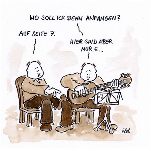 Cartoon: Seite 7 (medium) by achecht tagged seite,saite,gitarre,unterricht,musik,musikunterricht,gitarrenunterricht,note,noten,lehrer,schüler,dummheit,verwechslunng,musik,musiker,musikunterricht,unterricht,nachhilfe,gitarre,seite,note,noten,gitarrenunterricht,lehrer,schüler,dummheit,idiot,instrument,spielen,musikinstrument,lesen,verwechslung,wortspiel