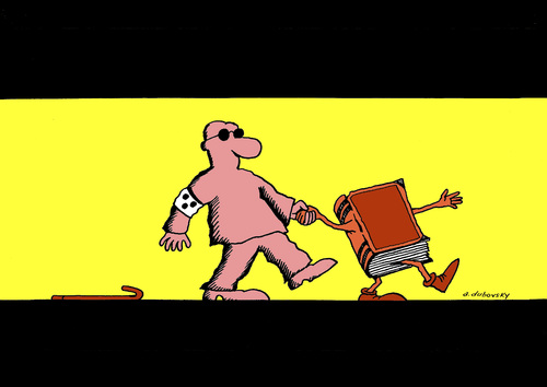 Cartoon: Accompany (medium) by Dubovsky Alexander tagged accompany,book,blind