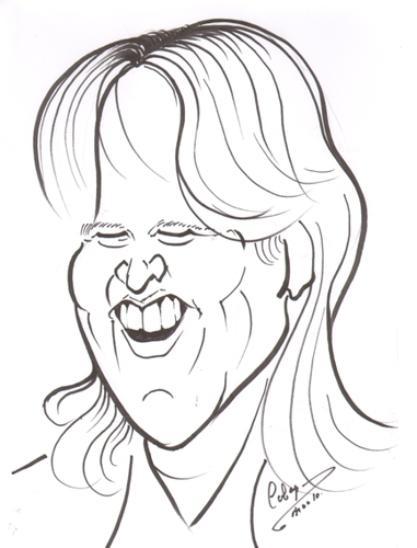 Cartoon: Alex Lifeson (medium) by cabap tagged caricature