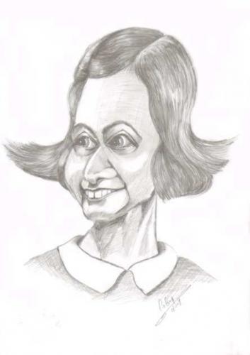Cartoon: Anne Frank (medium) by cabap tagged caricature
