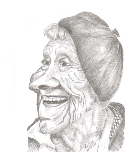 Cartoon: Astrid Lindgren (medium) by cabap tagged caricature