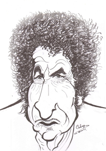 Cartoon: Bob Dylan (medium) by cabap tagged caricature