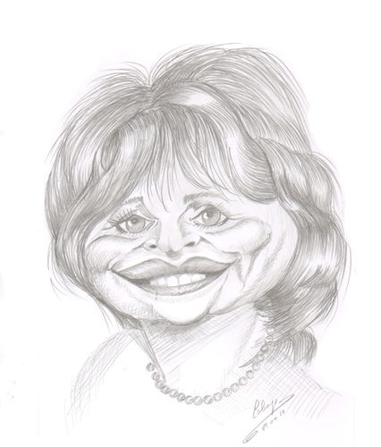 Cartoon: Cindy Williams (medium) by cabap tagged caricature