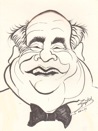 Cartoon: Danny DeVito (medium) by cabap tagged caricature