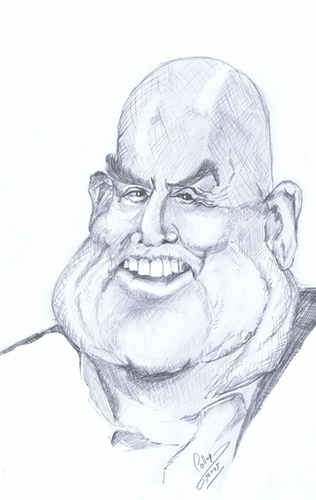 Cartoon: Don Lafontaine (medium) by cabap tagged caricature