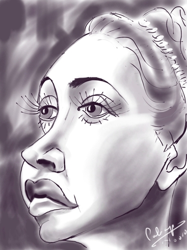 Cartoon: Dorothy Lamour (medium) by cabap tagged caricature