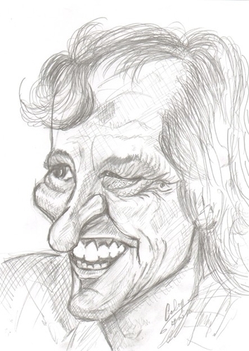 Cartoon: Elisabeth Kübler-Ross (medium) by cabap tagged caricature