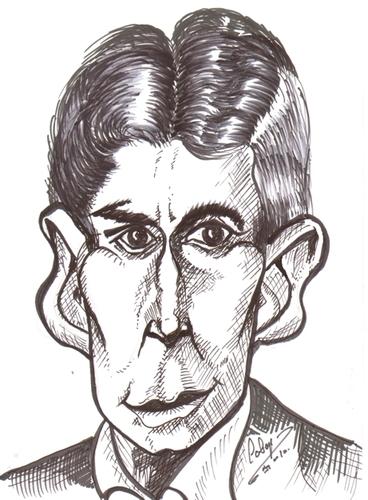 Cartoon: Franz Kafka (medium) by cabap tagged caricature