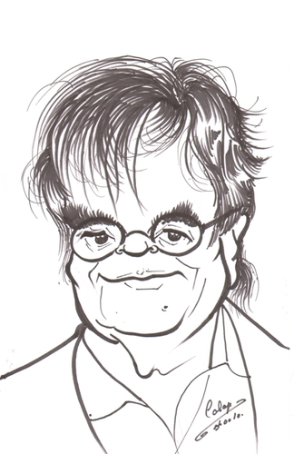 Cartoon: Garrison Keillor (medium) by cabap tagged caricature