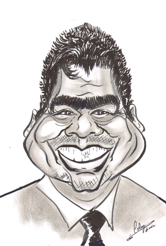 Cartoon: George Lopez (medium) by cabap tagged caricature