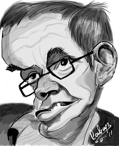 Cartoon: IPAD    Stephen Hawking (medium) by cabap tagged caricature,ipad