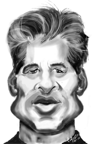 Cartoon: IPAD  Val Kilmer (medium) by cabap tagged caricature,ipad
