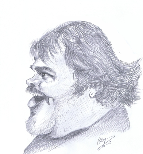 Cartoon: Jack Black (medium) by cabap tagged caricature